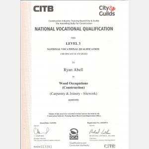 City & Guilds Carpentry and Joinery Level 3