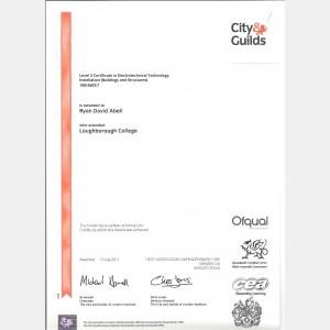 Level 3 Certificate Award in Electrotechnical Technology Installation