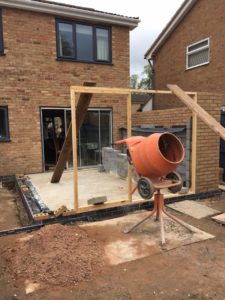 home extension in progress