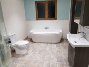 New bathroom installation by our loughborough builders