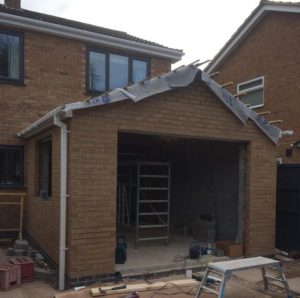 home extension being built