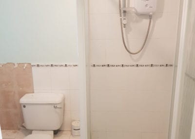 Before bathroom renovation work