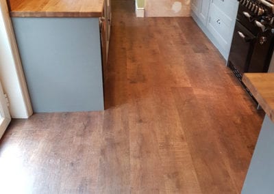 Wooden floorboards kitchen