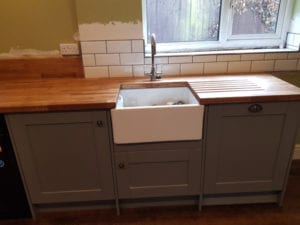 Newly fitted kitchen sink