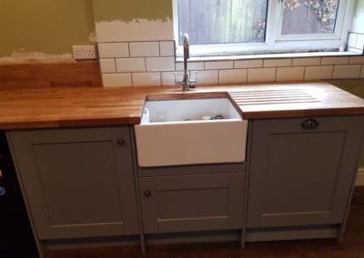 Newly fitted kitchen sink