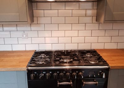 Newly fitted oven and cooker